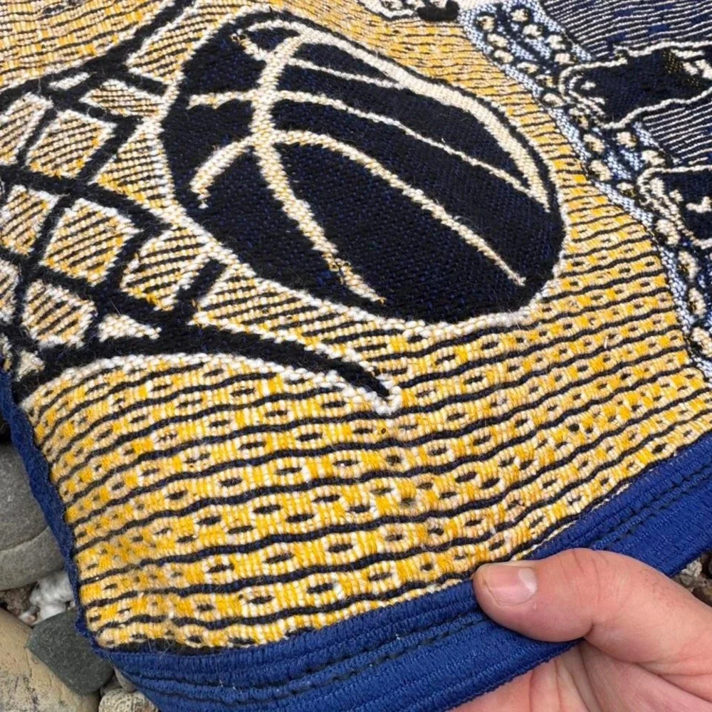 RARE NBA Golden‎ State Warriors Champions Heavy Blanket 90x73 Blue&Yellow  #A10